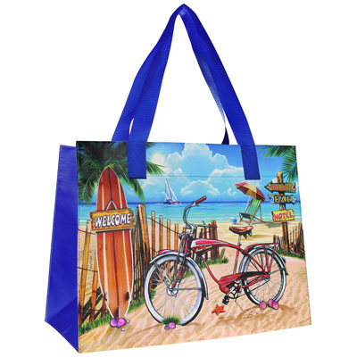 Bag - Bicycle Beach DSGN - 18 X13 X 9" P/P/Shopper