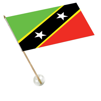 Flag - St Kitts & Nevis-4 X 6" Stick & S/Cup