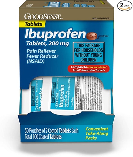 Ibuprofen Tablets, 200 mg, Pain Reliever