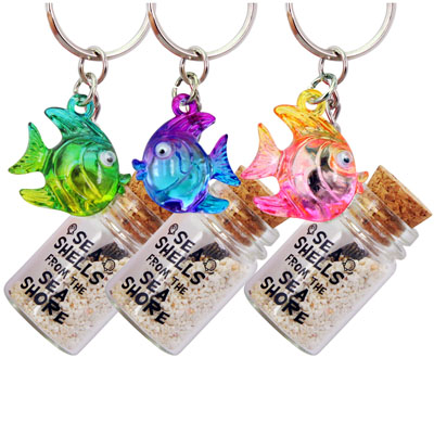 Key chain -  FISH SAND BOTTLE