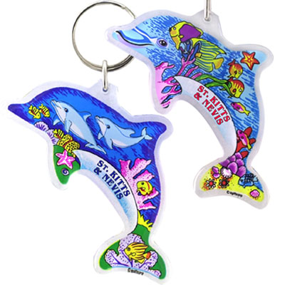Key Chain - Two Dolphins