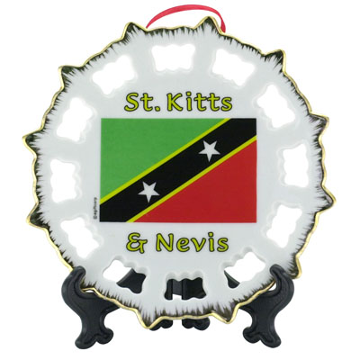 St Kitts & Nevis Flag 5" Plate