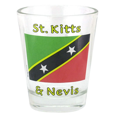 St Kitts & Nevis Flag Shot Glass